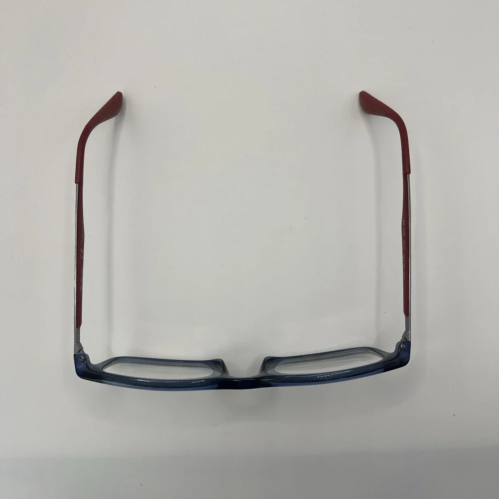 Ray-Ban RB1570 3721 Kids Eyeglasses Frames Blue Red Square Full Rim 49-16-130
